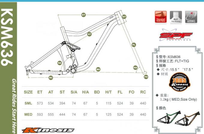 Алюминиевый сплав структура легковеса черного/зеленого цвета всей рамки горного велосипеда