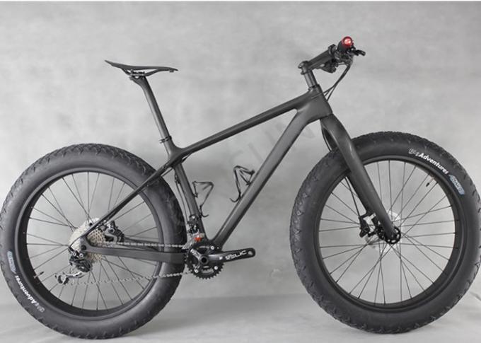 Черной полной картина велосипеда волокна углерода жирной подгонянная рамкой для велосипеда снега