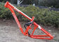 Структура легковеса подвеса алюминиевой оранжевой рамки велосипеда следа полная поставщик