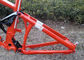 Структура легковеса подвеса алюминиевой оранжевой рамки велосипеда следа полная поставщик